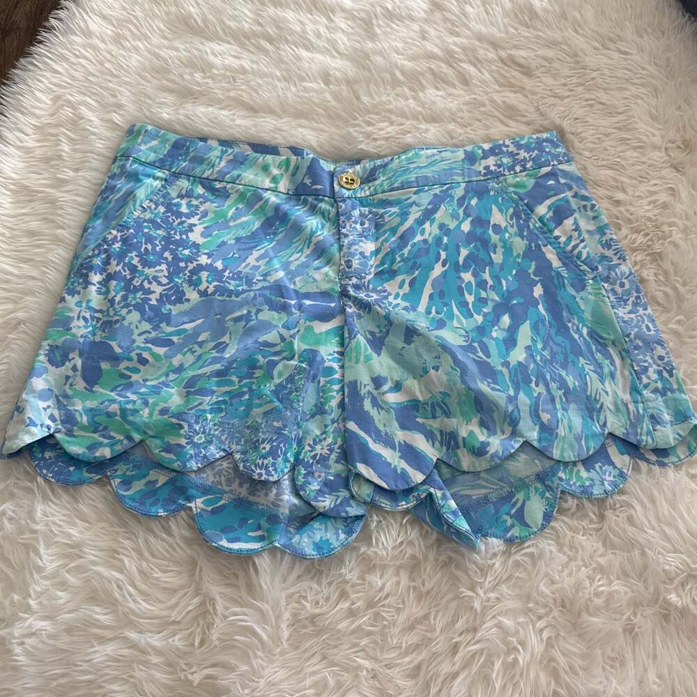 Lilly Pulitzer Buttercup Stretch Scallop Hem Shorts Size‎ 6